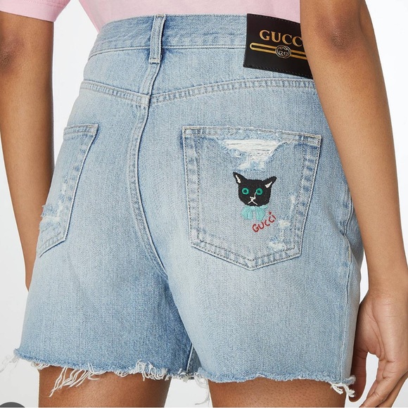 NEW 100% Authentic GUCCI Denim Shorts - Picture 3 of 13